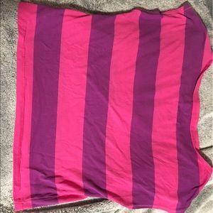 pink and purple stripes crop top